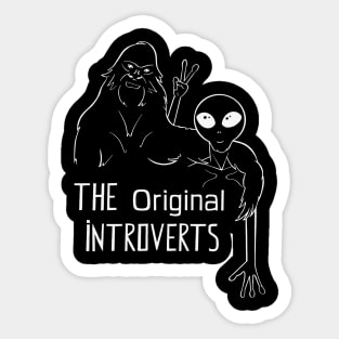 The Original Introvert White Sticker